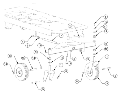 Part Location Diagram of 603-0363A Cub Cadet Bracket, Castor Wheel